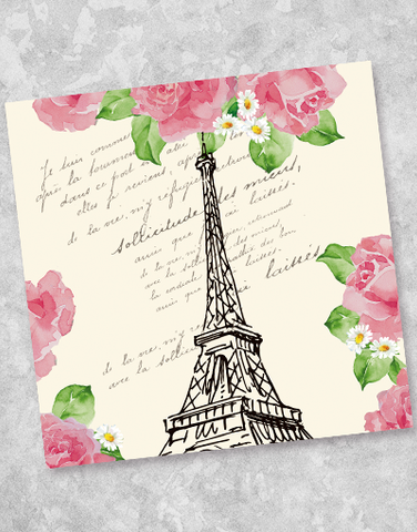 Parisian Blossom Luncheon Napkins (40 Count)