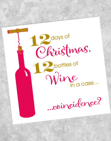 12 Days of Christmas & Wine Beverage Napkins (40 Count)