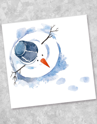 Watercolor Snowman Beverage Napkins (40 Count)