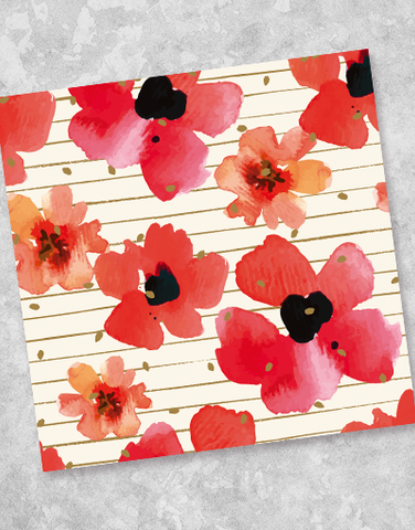 Playful Poppies Beverage Napkins (40 Count)