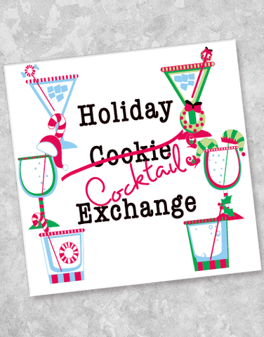 Holiday Cocktail Exchange Beverage Napkins (40 Count)