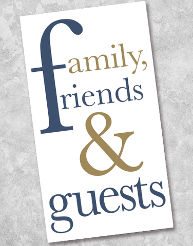 Family Friends & Guests Navy Guest Towel Napkins (36 Count)