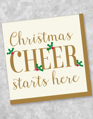 Cheer Starts Here Beverage Napkins (40 Count)