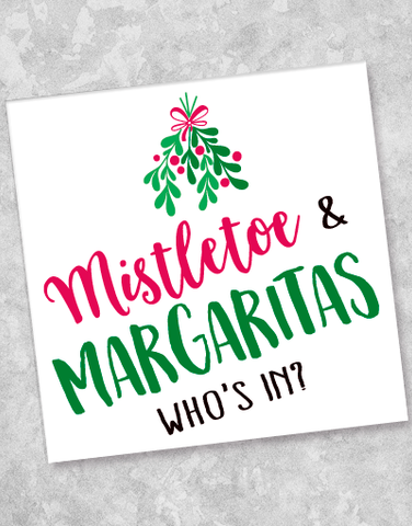 Mistletoe & Margaritas Beverage Napkins (40 Count)