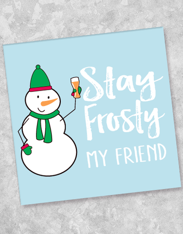 Stay Frosty Snowman Beverage Napkins (40 Count)