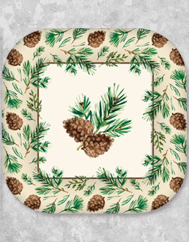 Peaceful Pines Dessert Plates (18 Count)