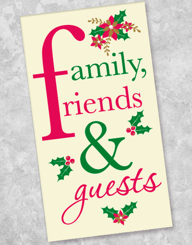 Holiday Family & Friends Guest Towel Napkins (40 Count)