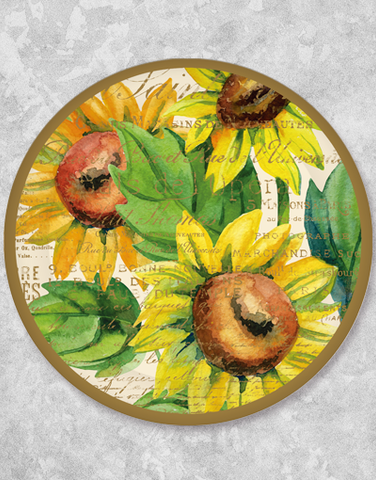 Sunflower Watercolor Dessert Plates (18 Count)