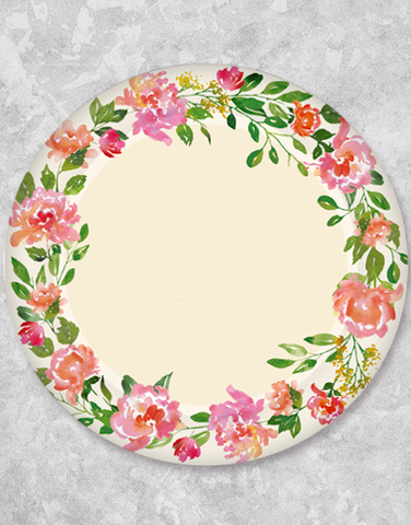 Bohemian Blossoms Dessert Plates (18 Count)