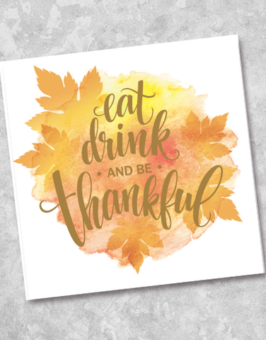 Eat Drink Thankfulness Beverage Napkins (40 Count)