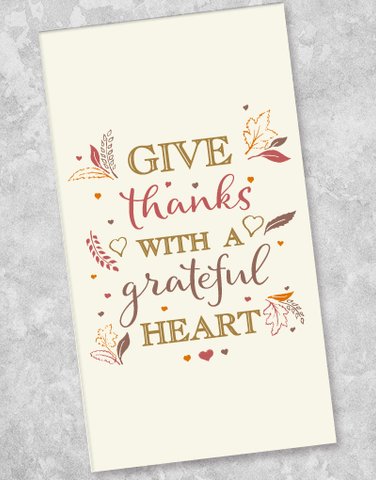 With a Grateful Heart Guest Towel Napkins (40 Count)