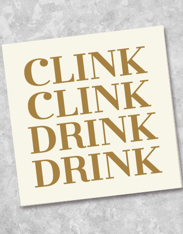 Clink & Drink Beverage Napkins (40 Count)