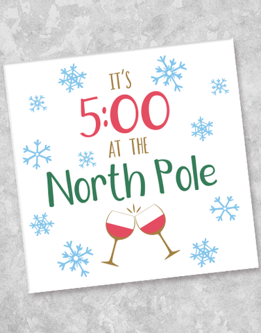 North Pole Timezone Beverage Napkins (40 Count)