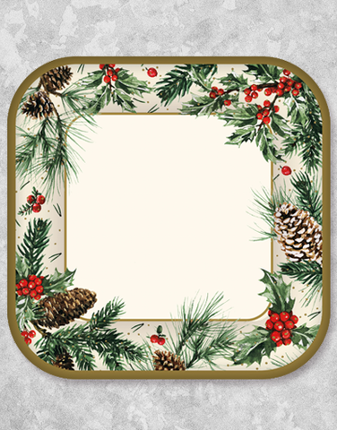 Winter Pine Dinner Plates (18 Count)