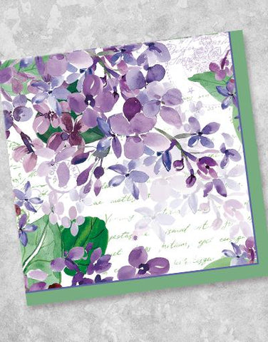 Lavender Lilacs Beverage Napkins (40 Count)