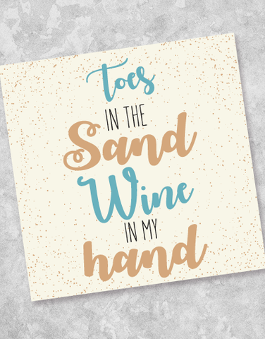 Toes in The Sand Beverage Napkins (40 Count)