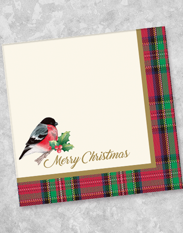 Merry Christmas Bird Beverage Napkins (40 Count)