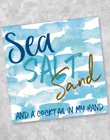 Sea Salt Sand Beverage Napkins (40 Count)