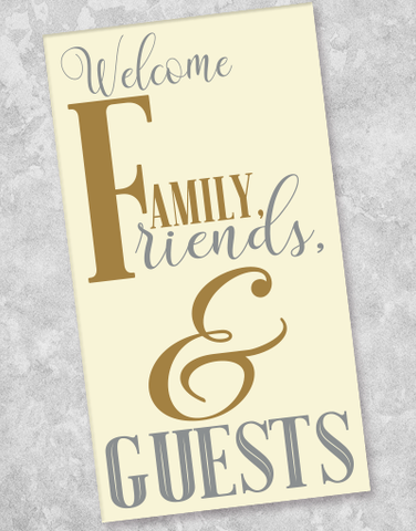 Welcome Guests Guest Towel Napkins (40 Count)