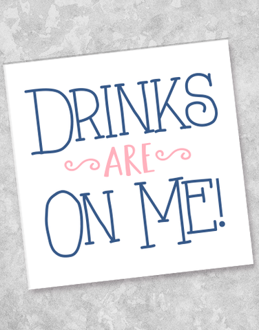 Drinks On Me Beverage Napkins (40 Count)