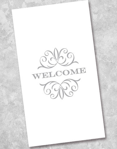 Gilded Welcome Silver Guest Towel Napkins (36 Count)