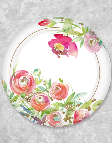 Charming Blooms Dessert Plates (15 Count)