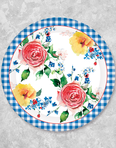 Sophisticated Gingham Dinner Plates (15 Count)