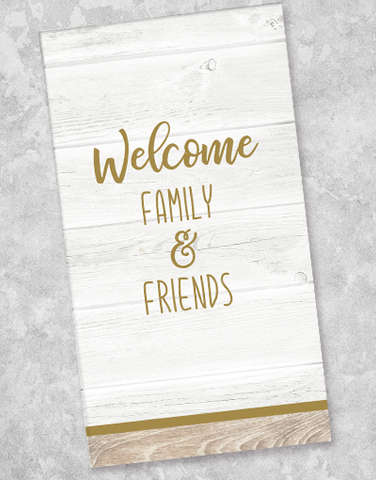 Rustic Family & Friends Guest Towel Napkins (36 Count)