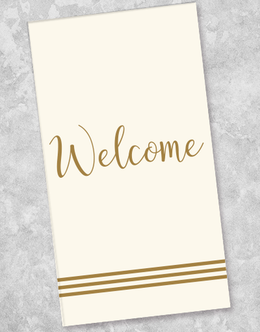 Welcome Stripes Guest Towel Napkins (36 Count)