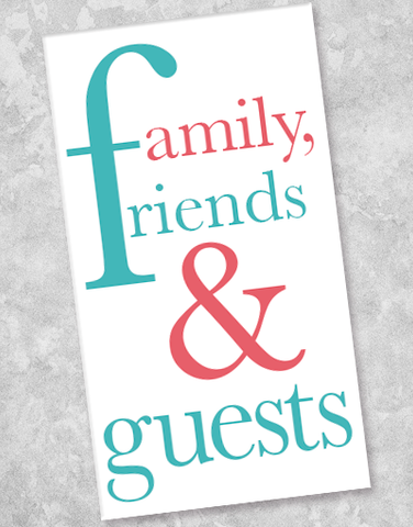 Family Friends & Guests Teal Guest Towel Napkins (36 Count)