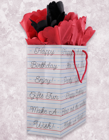 Cursive Birthday Gift Bags