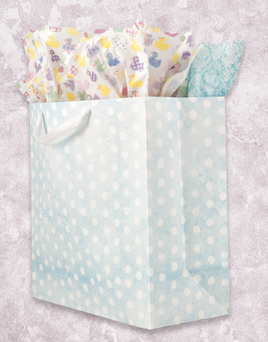 Washy Spots Blue (Square Jumbo) Gift Bags