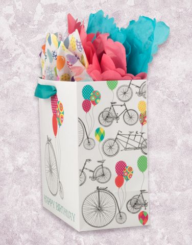 Bicycle Birthday (Medium Square) Gift Bags
