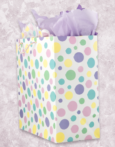 Pastel Polka Dots (Square Jumbo) Gift Bags