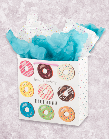 Yummy Donut Birthday (Medium Square) Gift Bags