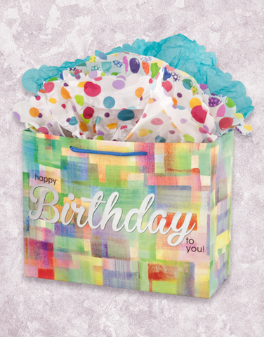 Abstract Watercolor Birthday (Market) Gift Bags