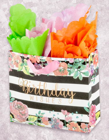Striped Floral Birthday (Studio) Gift Bags