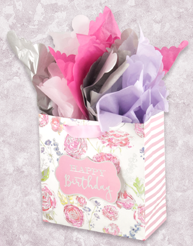 Romantic Flowers (Medium Square) Gift Bags