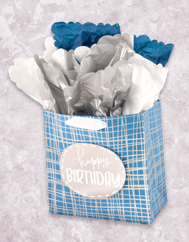 Crosshatching Birthday (Medium Square) Gift Bags