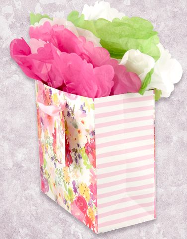 Beautiful Floral (Medium Square) Gift Bags