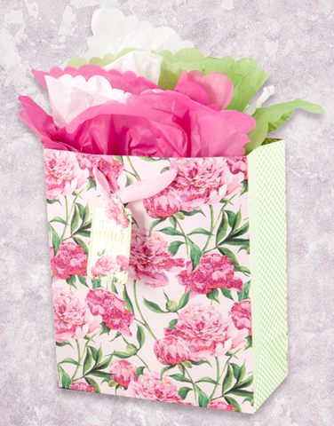 Soft Pink Peonies (Garden) Gift Bags