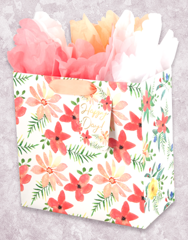 Daisies and Ferns (Medium Square) Gift Bags