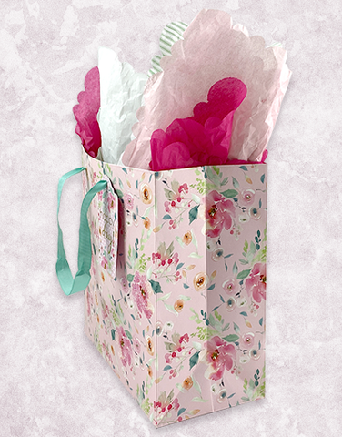 Bright Rosy Day (Medium Square) Gift Bags