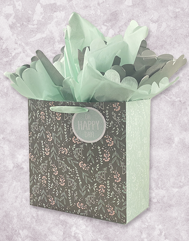Mint and Grey (Medium Square) Gift Bags