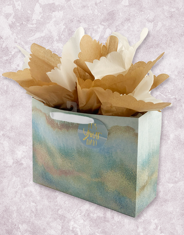 Speckled Gold Watercolor (Garden) Gift Bags