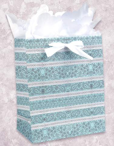 Carefree Paisley Stripe Gift Bags