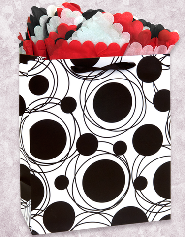 Retro Black Circles Gift Bags