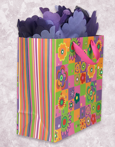 Flower Blocks (Square Jumbo) Gift Bags