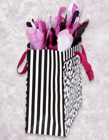 Black and White Twirl Gift Bags