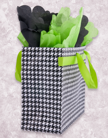 Black and White Houndstooth Gift Bags